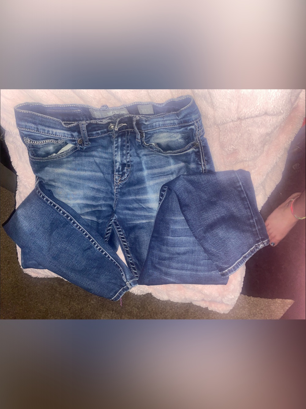 BKE Women’s Blue Distressed Jeans